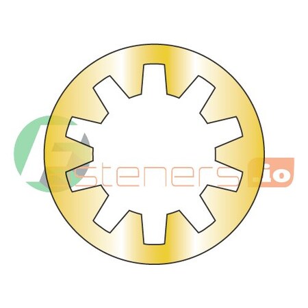 Newport Fasteners Internal Tooth Lock Washer, For Screw Size #10 Steel, Yellow Zinc Finish, 10000 PK 680021